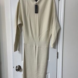 Banana republic cream sweater dress medium